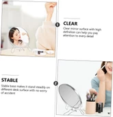 Çift Taraflı Büyüteçli Makyaj Aynası 5'' Masa Üstü Aynası Mavi - 9