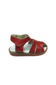 OrtopedikAL 1001 Bebe Unisex Kız Erkek Sandalet Kırmızı Direkli Bilekten Cırtlı % 100 Deri - 1