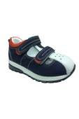 Minno Kids Ortopedika bebe Erkek Çocuk sandalet Lacivert-beyaz 2 Cirtli % 100 Deri Ortopedik - 2