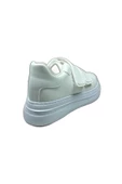 OrtopedikAL 1087 Kız Çocuk Beyaz Cırtlı Sneaker Spor Ayakkabı - 4