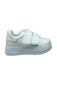 OrtopedikAL 1087 Kız Çocuk Beyaz Cırtlı Sneaker Spor Ayakkabı - 2