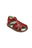 OrtopedikAL 1001 Bebe Unisex Kız Erkek Sandalet Kırmızı Direkli Bilekten Cırtlı % 100 Deri - 2