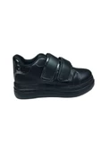 OrtopedikAL 1087 Kız Çocuk Siyah-Platin Cırtlı Sneaker Spor Ayakkabı - 2