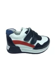 raduno Ortopedikal Bebe Erkek Çocuk Spor Ayakkabı 1 Lacivert-beyaz Cırtlı % 100 Deri Ortopedik - 1