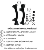 ABV Honda PCX Füme Tur Camı 79x57 cm (21-24) + Bağlantı Ekipmanı - 6