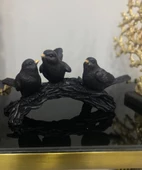 kuş biblo 3 lü dal üzerinde kuş biblo thumbnail 1