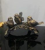 kuş biblo 3 lü dal üzerinde kuş biblo thumbnail 4