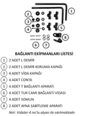 ABV Honda Dio El Korumalı Füme Tur Camı 59x72.5 cm (21-25) + Bağlantı Ekipmanı - 6