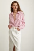 Çizgili Gömlek Pembe thumbnail 5