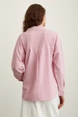 Çizgili Gömlek Pembe thumbnail 3