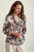 Batik Desen Gömlek Gri - 1