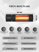 Hottable Supreme Plus 2000 Watt Uzaktan Kumandalı Isı Kademeli Su Geçirmez Dış Mekan Isıtıcı - 2