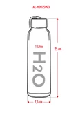 H2o Borosilikat Cam Matara Vakum Kapaklı Su Şişesi Suluk Bambu Kapaklı 1000 Ml - 4