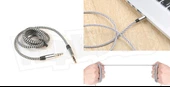 Diwu AUX Stereo 3.5mm Data Ses Örgü Kablo Beyaz - 4