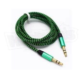 Diwu AUX Stereo 3.5mm Data Ses Örgü Kablo Yeşil - 4