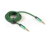 Diwu AUX Stereo 3.5mm Data Ses Örgü Kablo Yeşil - 2