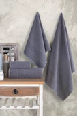 Royal | 50x90 - 70x140 Cm 4'Lü  Banyo Havlu Seti, %100 Pamuklu Havlu Takımı thumbnail 2
