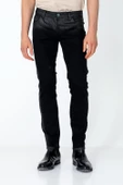 Erkek Regular Fit Sade Rahat Yağlı Kot pantolon - 2