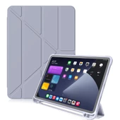 Samsung Galaxy Tab S6 Lite 2024 P620 P610 Kılıf Kalem Bölmeli Trifolding Case 13-15-17 - 1