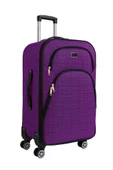 Louisiana Polo Büyük Boy 4 Teker Kumaş Valiz Mor 1081 thumbnail 1