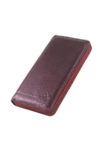 West Polo Hakiki Deri Cüzdan Bordo 851 - 1