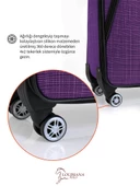 Louisiana Polo Kabin Boy 4 Teker Kumaş Valiz Mor 1081 thumbnail 4