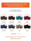 Louisiana Polo Orta Boy 4 Teker Kumaş Valiz Mor 1081 - 7