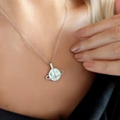 Vaoov 925 Ayar Gümüş İsimli Rodyum Kaplama Açılan Gezegen Kolye thumbnail 3