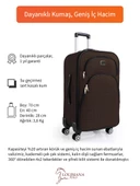 Louisiana Polo Orta Boy 4 Teker Kumaş Valiz Kahve 1081 - 2