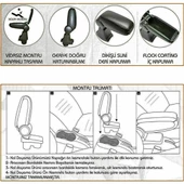 NİKEN Renault fluence kol dayama kolçak vidasız orta konsol niken - 4