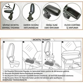NİKEN Citroen nemo kol dayama kolçak vidasız orta konsol niken - 4