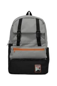 Trend Okul Sırt Çantası (Laptop Bölmeli) Gri- Siyah 1154 - 1