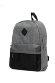 Lumberjack Okul Sırt Çantası (Laptop Bölmeli) Gri- Siyah 1153 - 2