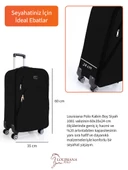 Louisiana Polo Kabin Boy 4 Teker Kumaş Valiz Siyah 1081 thumbnail 3