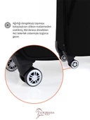 Louisiana Polo Kabin Boy 4 Teker Kumaş Valiz Siyah 1081 thumbnail 5