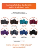Louisiana Polo Orta Boy 4 Teker Kumaş Valiz Bej 1081 - 8