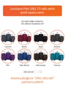 Louisiana Polo Büyük ve Orta Boy Valiz Seti 4 Teker Kumaş Valiz Bej 1081 thumbnail 8