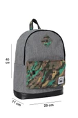 Benetton Okul Sırt Çantası Gri Kamuflaj thumbnail 4
