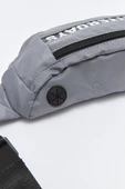 Trend Unisex Su Geçirmez Kumaş Bel Çantası Gri 880 - 3