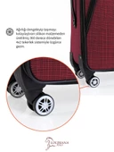 Louisiana Polo Orta Boy 4 Teker Kumaş Valiz Bordo 1081 thumbnail 5