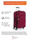 Louisiana Polo Orta Boy 4 Teker Kumaş Valiz Bordo 1081 thumbnail 2