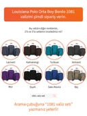 Louisiana Polo Orta Boy 4 Teker Kumaş Valiz Bordo 1081 thumbnail 8