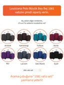 Louisiana Polo Büyük Boy 4 Teker Kumaş Valiz Bej 1081 thumbnail 8