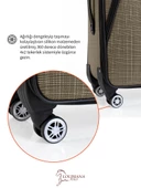 Louisiana Polo Büyük Boy 4 Teker Kumaş Valiz Bej 1081 thumbnail 5