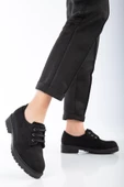 Dilimler Ayakkabı Siyah Süet Kadın Gündelik Ayakkabı thumbnail 2