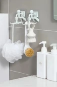 6 Kancalı Mutfak Banyo Rambo Figürlü Döner Başlı Askılık Kepçe Askılığı Yapışkanlı Organizer Askı - 3