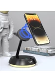 Premium 3’ü 1 Arada Masaüstü Wireless Telefon Tutacağı & Şarj Aleti - 2