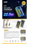 LinkTech  C122 Strong 10000 Mah Pd 22.5w Powerbank Şeffaf Transparan Model Şık Tasarım! - 1