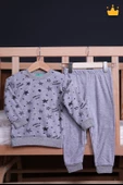 Babyhola 1-6 Yaş Unisex Kız Erkek Çocuk Pijama Takımı Ev Giyim Eşofman Takımı - 11