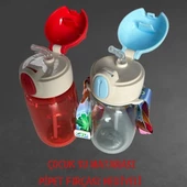 Ayıcıklı Çocuk Suluk ve Matarası-500 ml-Pembe - 1